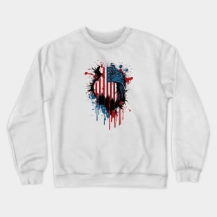 American Flag Abstract Design Crewneck Sweatshirt